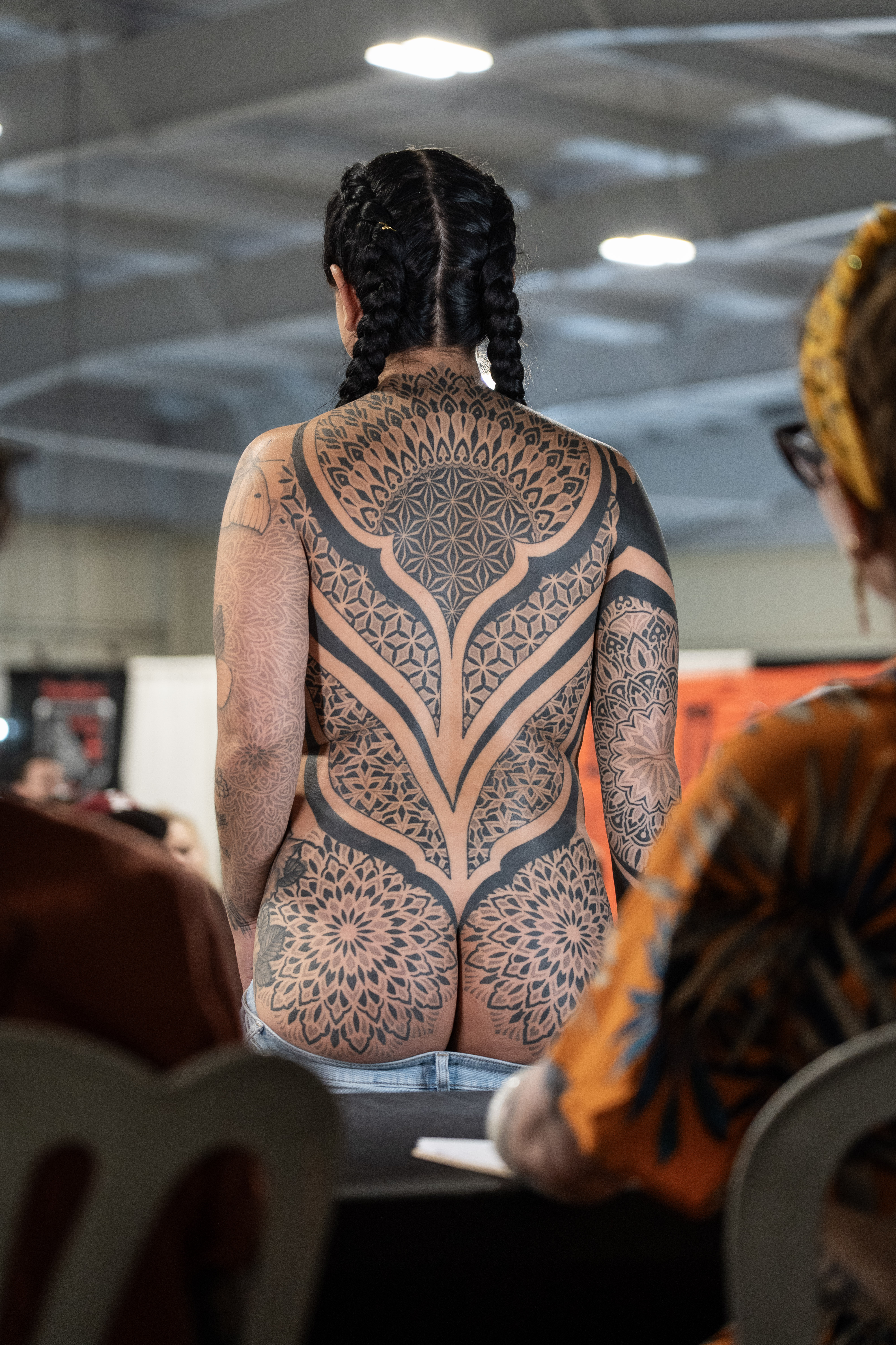 Award-winning full back piece — sacred geometry neo tribal mandala by Steve Sherick